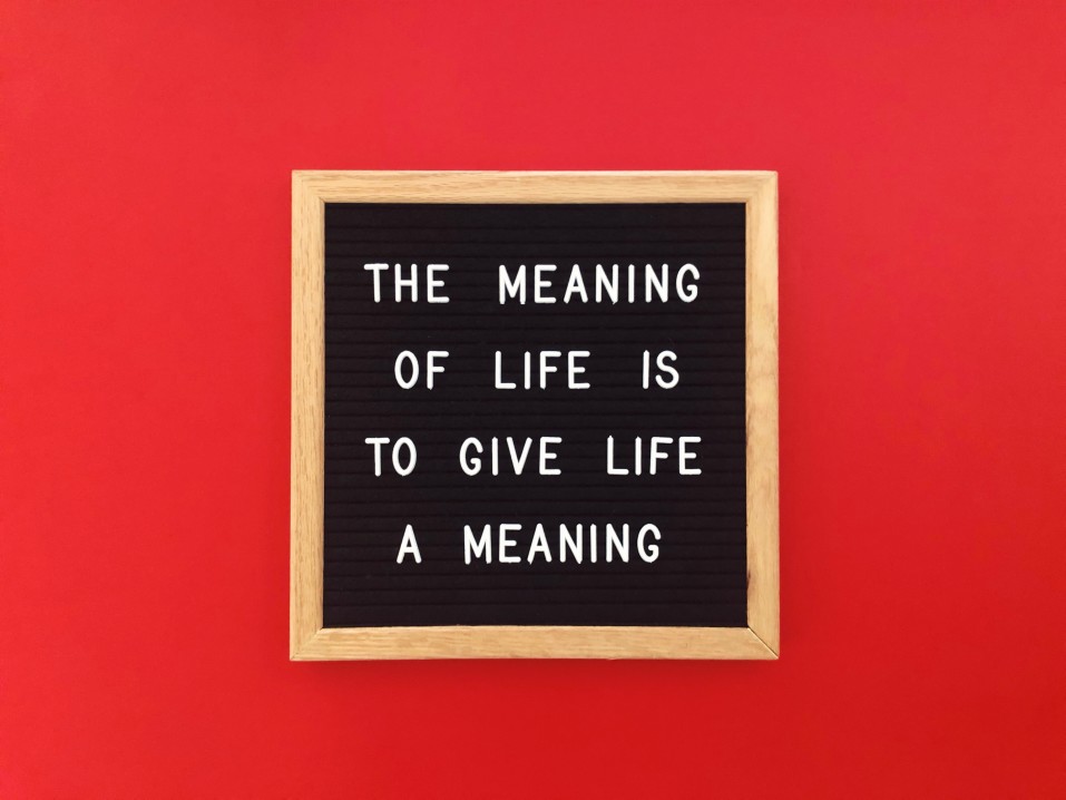 the meaning of life is to give life a meaning life quote life lesson life philosophy