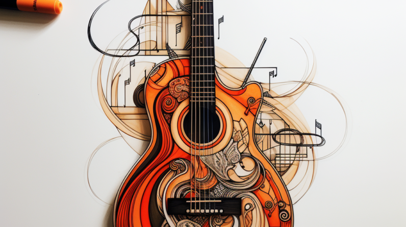 learn to draw a guitar