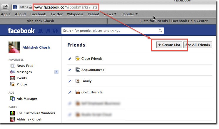 how to create a close friends list on facebook 2