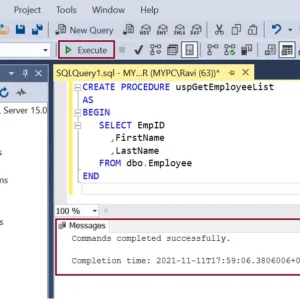 how to create a stored procedure in sql server 1