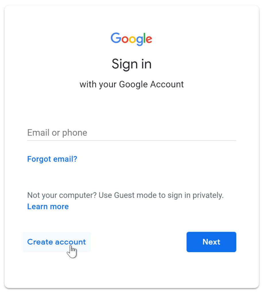 How to Create an Account with Your Email ID